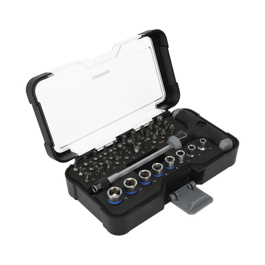 Coffret tournevis + douilles 6 pans 5-12mm et embouts NORAUTO 39 pièces