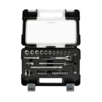 Coffret clé à cliquet carré 1/4'' + douilles 6 pans 5-14mm et embouts NORAUTO 34 pièces