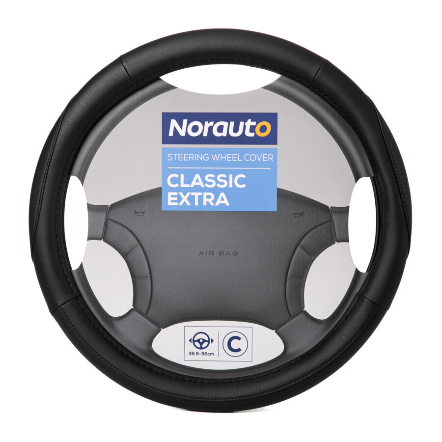 Housse de volant noir NORAUTO Extra Classic