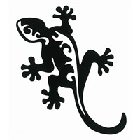 1 sticker autocollant transférable CADOX Gecko noir