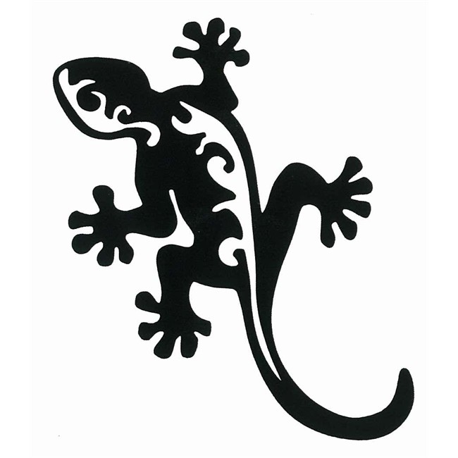 1 Sticker Autocollant Transférable Cadox Gecko Noir