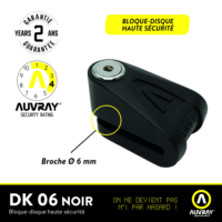 Bloque disque AUVRAY DK06 noir pour scooter