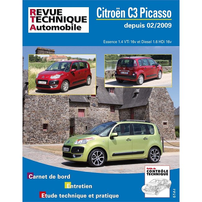 Revue technique ETAI pour Citroen C3 et Picasso essence et diesel à partir de 2009 Norauto.fr