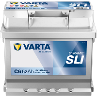 Batterie VARTA C6 Silver SLI 52 Ah - 520 A