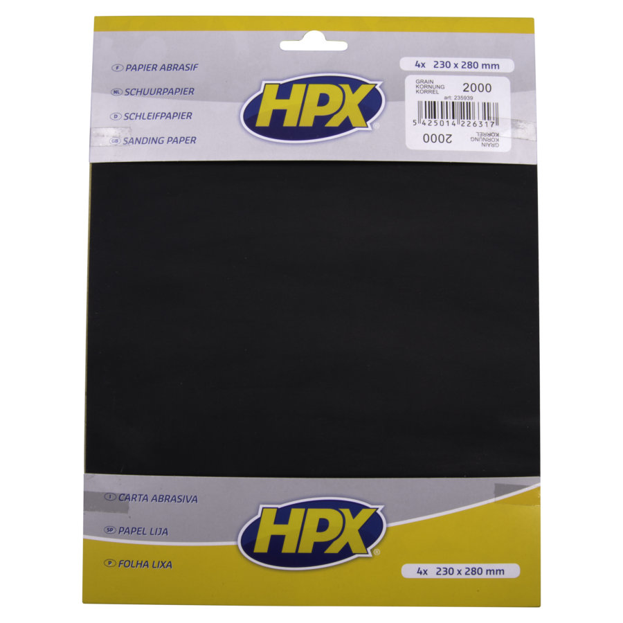 Papier abrasif P2000 HPX 4 feuilles