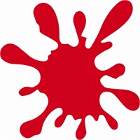 1 sticker autocollant transférable CADOX Splash rouge