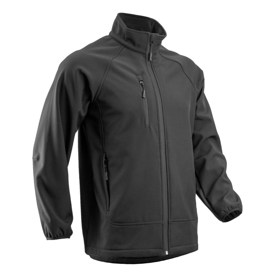 Veste Softshell Coverguard Yang Noire - Taille L, Fermeture éclair, Col Officier, Manches Longues