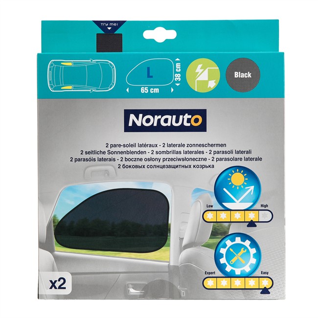 2 Rideaux Pare Soleil Lateraux Electrostatiques Norauto 65 X 38 Cm Norauto Fr