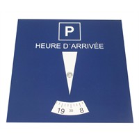 1 disque de stationnement zone bleue 15 x 15 cm en carton à poser