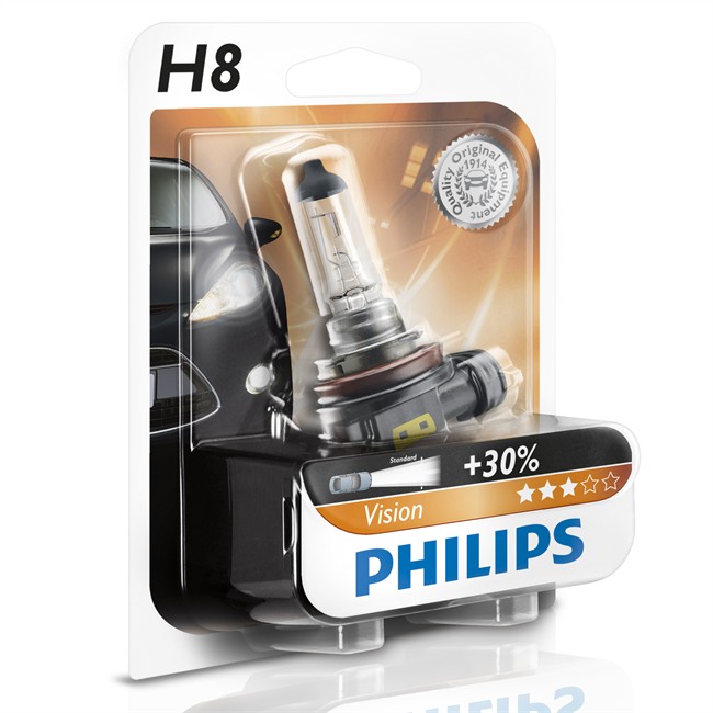 1 Ampoule Philips H8 Vision 35 W 12 V