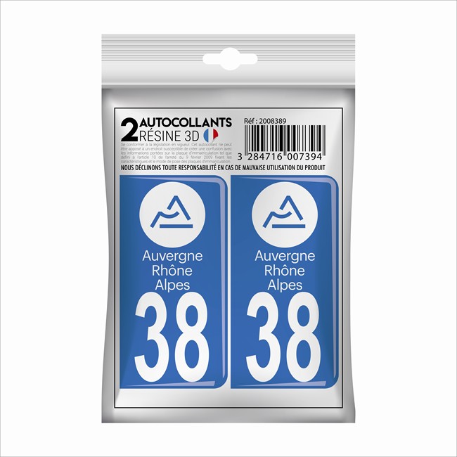 2 Stickers En 3d Cadox Département Isère 38