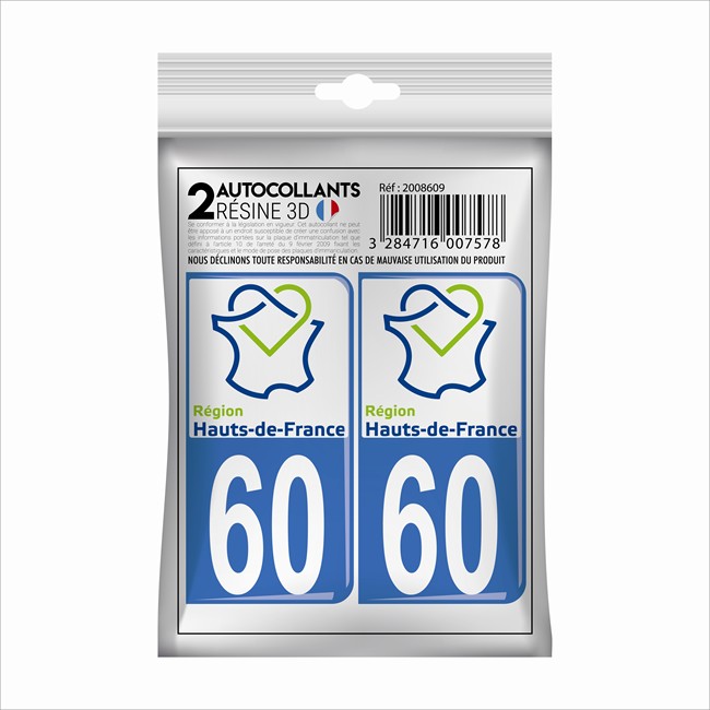 2 Stickers En 3d Cadox Département Oise 60