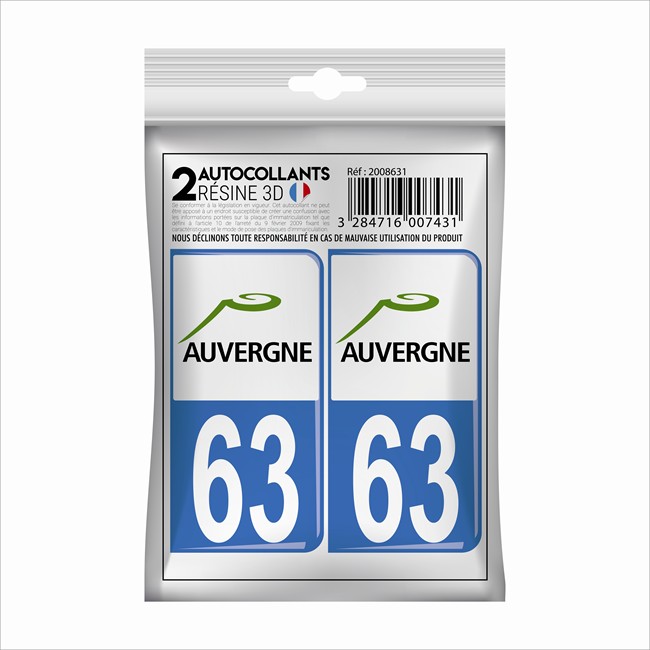 2 Stickers En 3d Cadox Département Puy-de-dôme 63