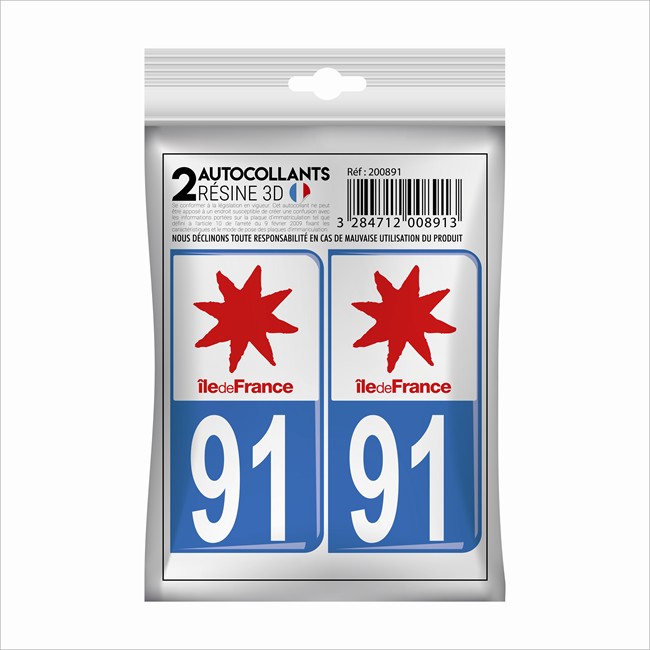 2 Stickers En 3d Cadox Département Essonne 91
