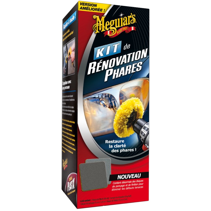 Kit de rénovation d'optiques de phares MEGUIAR'S