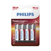 4 piles 1,5V AA/LR06 PHILIPS Power Alkaline