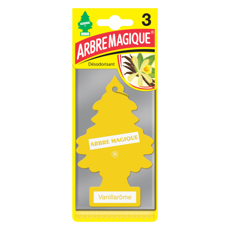 Lot de 3 désodorisants voiture ARBRE MAGIQUE Vanille