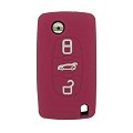 Coque silicone cl&eacute; voiture rose