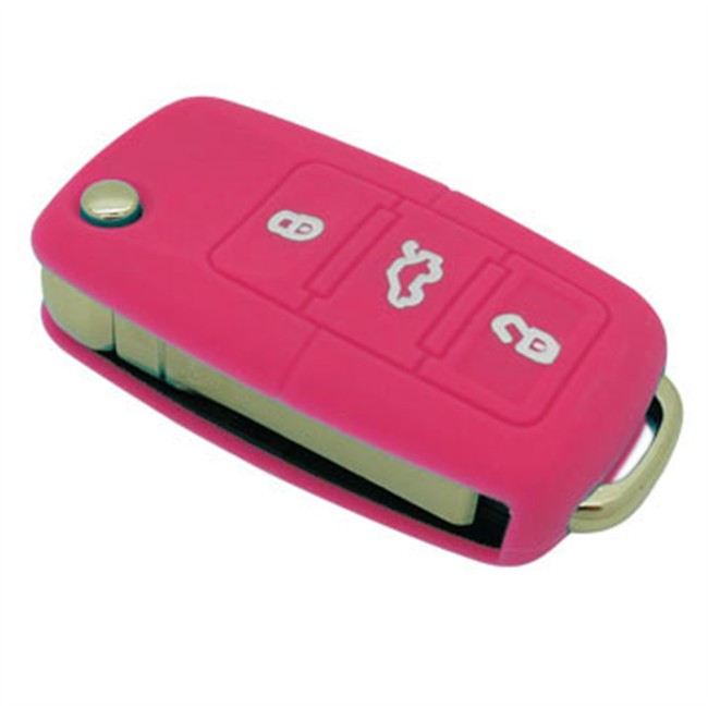 Coque Silicone Clé Voiture Rose