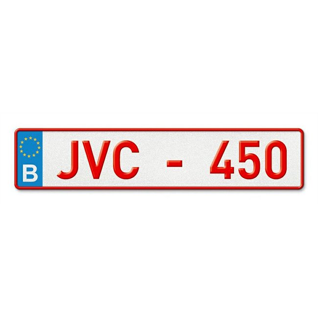 Plaque d'immatriculation alu avant belge Norauto.fr