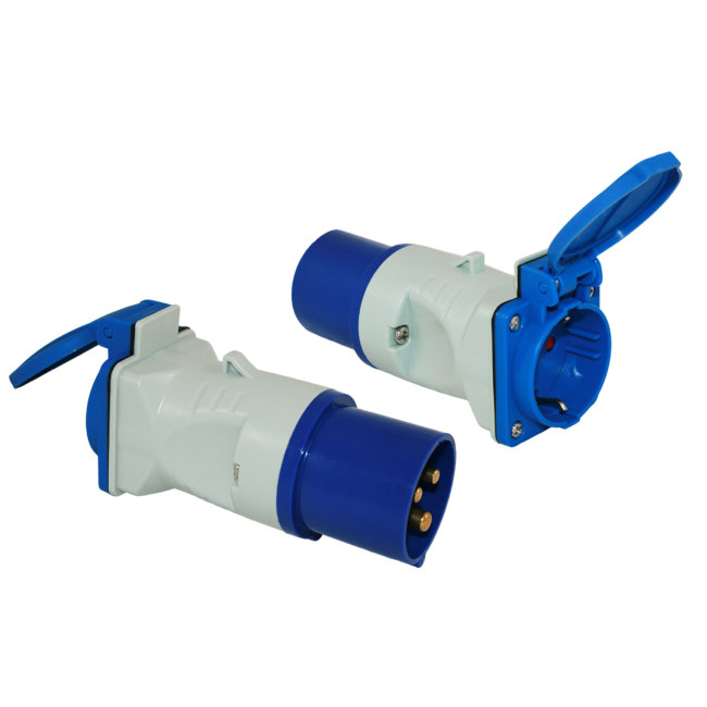 Adaptateur Mâle Cee Vers Femelle Schuko Haba