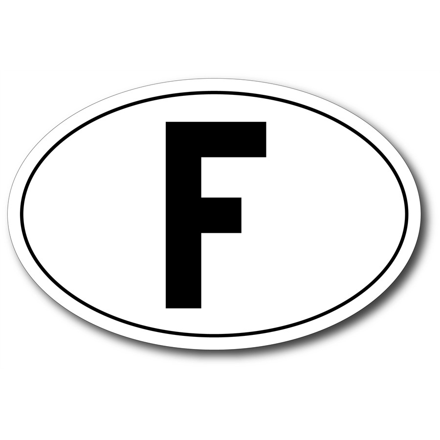 1 autocollant France ovale 17.5 x 11.5 cm autocollant