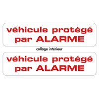 2 stickers autocollants CADOX Protégé par alarme
