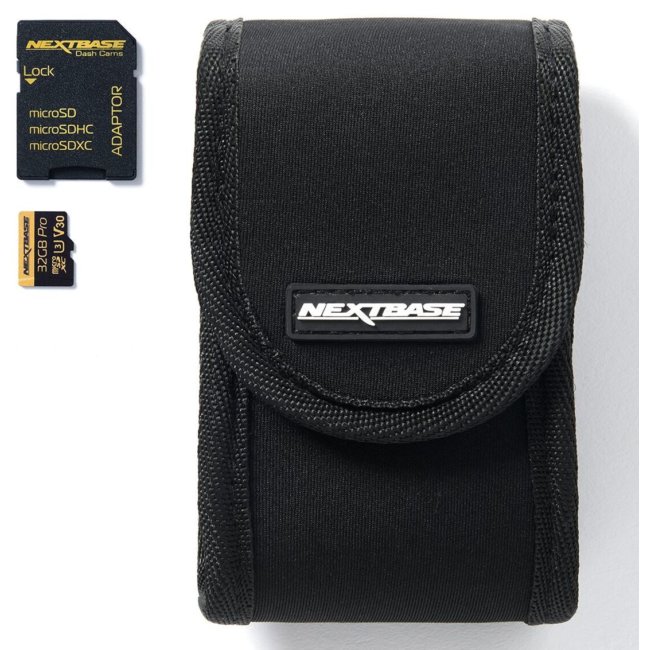 Housse Dashcam + Carte Mémoire Micro Sd 32gb + Adaptateur Nextbase