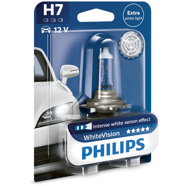 1 Ampoule Philips H7 Whitevision 12 V