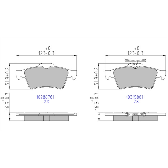 4 Plaquettes De Frein Norauto Nrp1766