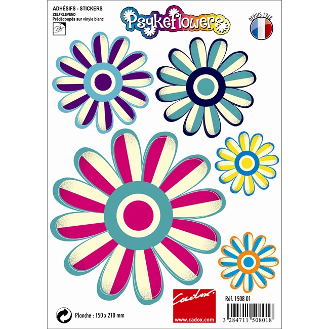 1 Sticker Autocollant Cadox Fleurs