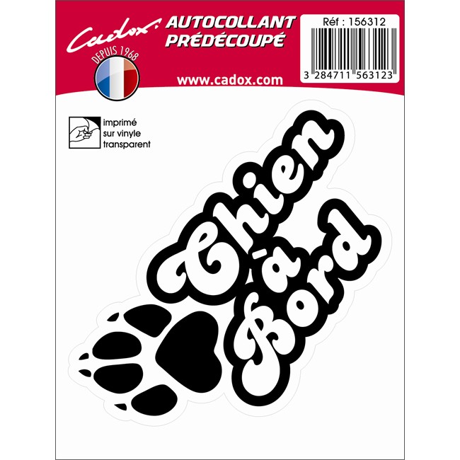 1 Sticker Autocollant Cadox Chien À Bord