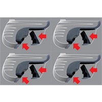 4 adaptateurs MONT BLANC KIT 05+ pour barres de toit