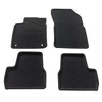 4 tapis Baquet sur mesure en moquette CUSTOMAGIC noirs