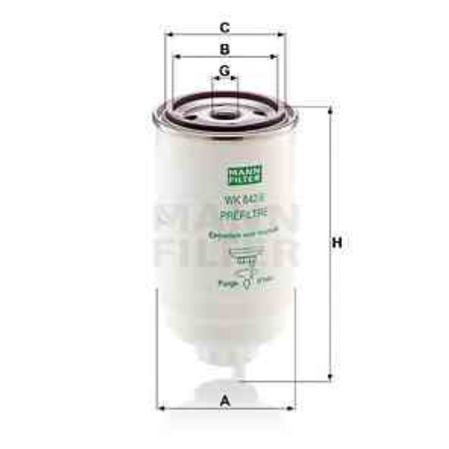 Filtre À Carburant Mann-filter Wk842/6