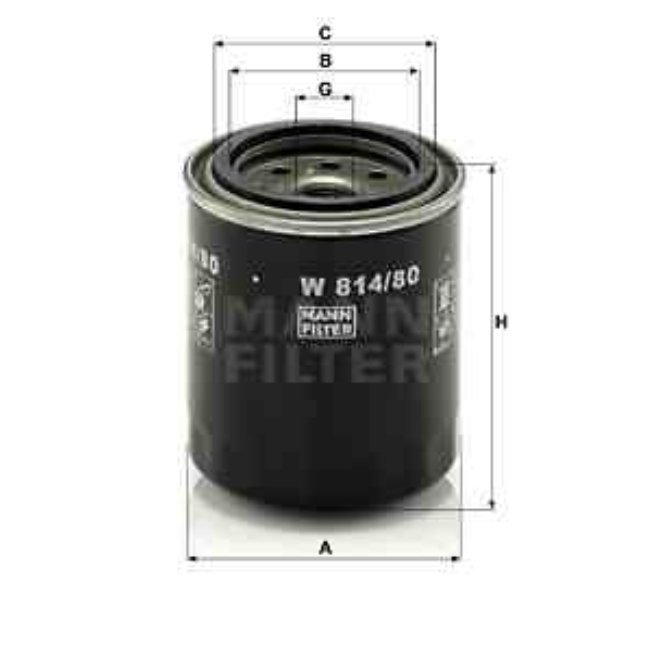 Filtre À Huile Mann-filter W814/80