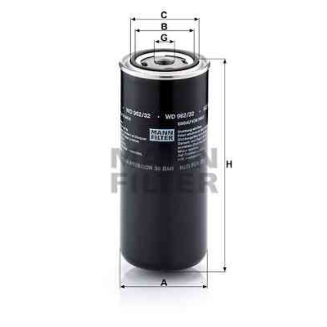 Filtre À Huile Mann-filter Wd962/32