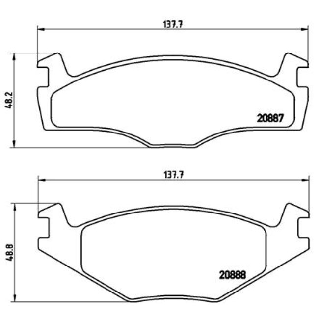 4 Plaquettes De Frein Brembo P85024