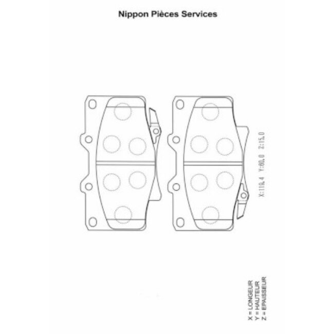 4 Plaquettes De Frein Nps T360a55