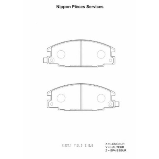 4 Plaquettes De Frein Nps I360u04
