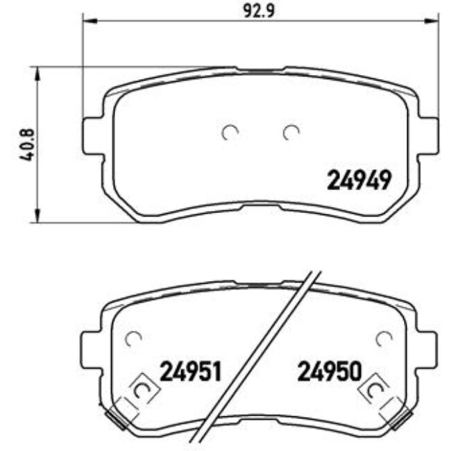 Brembo P30046 Plaquettes de Frein Arri/ère