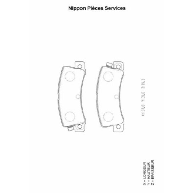 4 Plaquettes De Frein Nps T361a08