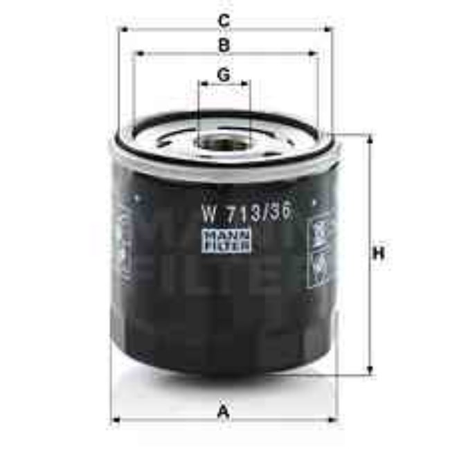 Filtre À Huile Mann-filter W713/36