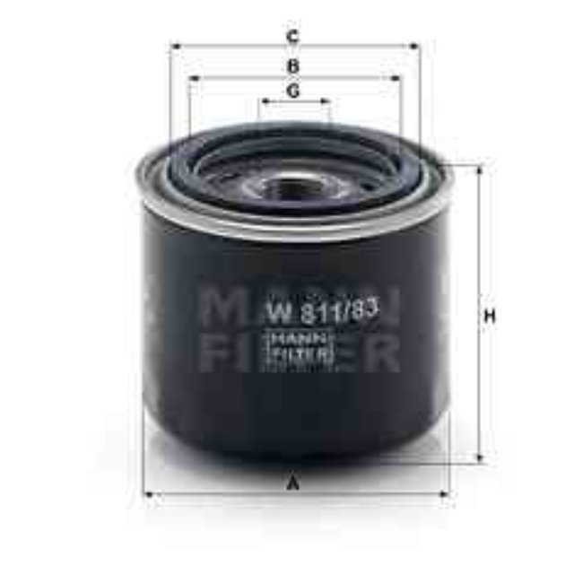 Filtre À Huile Mann-filter W811/83