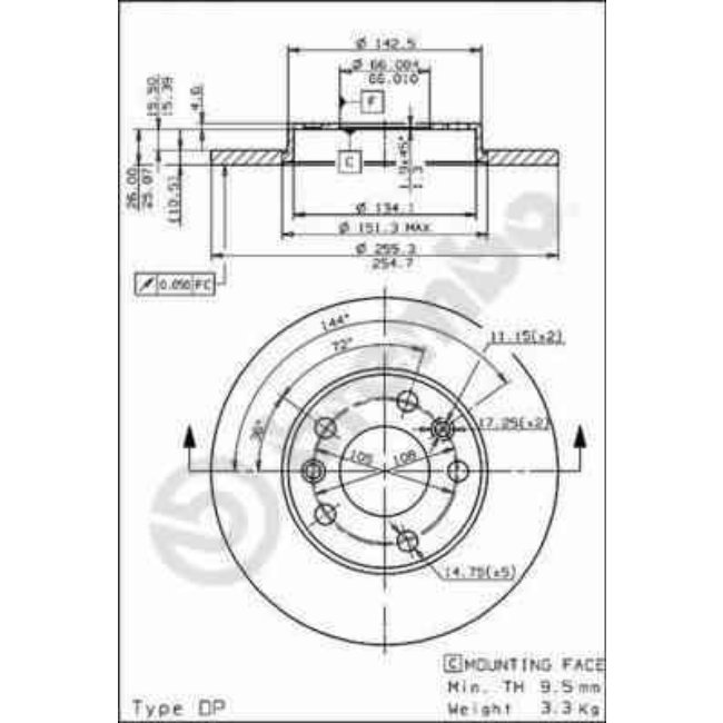 2 Disques De Frein Brembo 08.5651.20