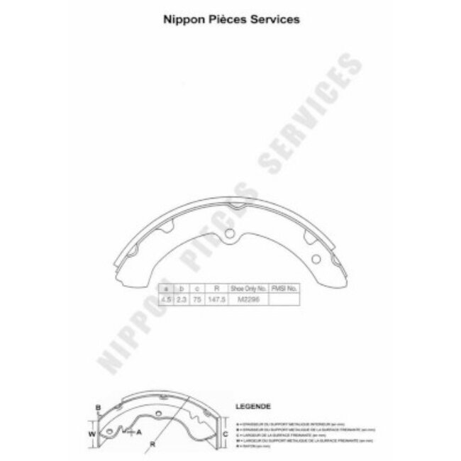 Jeu De 4 Mâchoires De Frein Nps T350a42