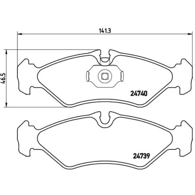 4 Plaquettes De Frein Brembo P50081