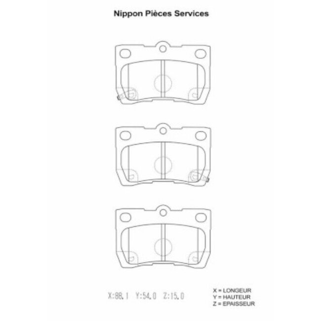 4 Plaquettes De Frein Nps T361a32