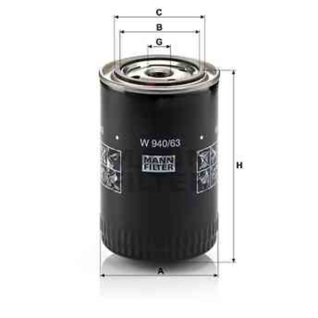 Filtre À Huile Mann-filter W940/63