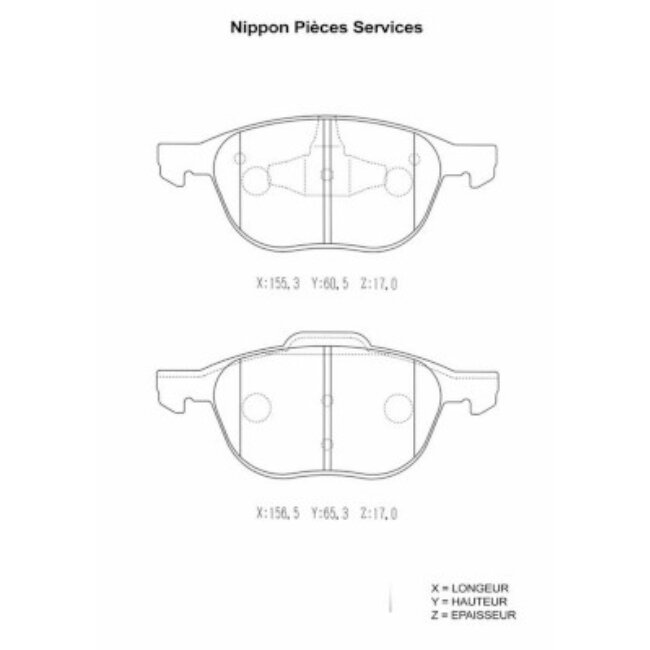4 Plaquettes De Frein Nps M360a12